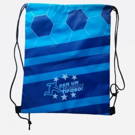 SACCA SPORT AZZURRO CON CHIUSURA A COULISSE BORSA TEMPO LIBERO PALESTRA CM. 40X30