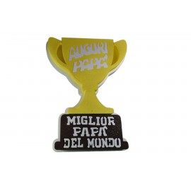 Coppa Il Miglior Papà del Mondo  in Polistirolo 30x20x10 cm Centrotavola festa del Papà Decorazione