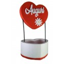 Mongolfiera Cuore Auguri Porta Confetti 43x23x19cm Porta cioccolatini i Decorazione Centro Tavola