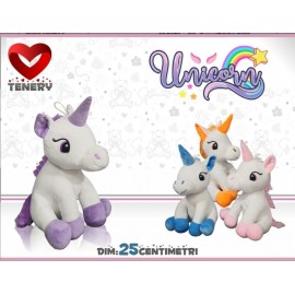  Peluche Unicorno Color 25cm- Alta Qualità idea Regalo Bambina