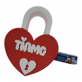 Cuore Ti Amo in Polistirolo 3D con Porta Cioccolatini Idea Regalo San Valentino cm 22