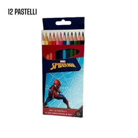 Pastelli Colorati Spiderman Marvel scatola da 12 pezzi. ideale come regalino fine festa compleanno