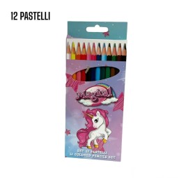 Pastelli Colorati Unicorno Disney scatola da 12 pezzi. ideale come regalino fine festa compleanno
