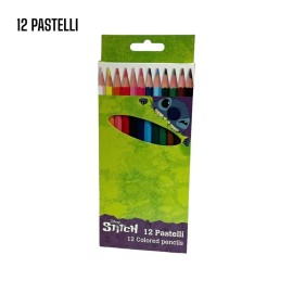 Pastelli Colorati Stitch & Lilo scatola da 12 pezzi. ideale come regalino fine festa compleanno