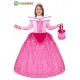 Vestito Carnevale da Principessa Aurora Bambina Costume Travestimento Mascherato