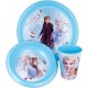 SET PAPPA FROZEN DISNEY PIATTO PIANO PIATTO FONDO E BICCHIERE BAMBINA