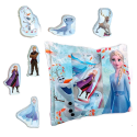 Kit Cuscino Disney Frozen 2:  35x45cm con 6 Mini Cuscini Sagomati 10x10cm idea regalo Bambina