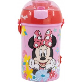 Borraccia Pop-Up Minnie Disney in Plastica con Tracolla