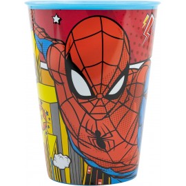 Bicchiere Plastica spiderman Supereroi Marvel 260 ml Scuole e tempo libero Bambini