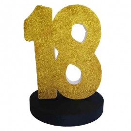  Numero 18 in Polistirolo - Centro Tavola per Feste di Anniversario o Compleanno (50 cm)