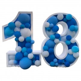 Coppia Porta Palloncini Numero - Balloon Box per Feste di Compleanno Anniversario