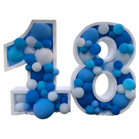 "Coppia Porta Palloncini Numero Polistirolo - Balloon Box Personalizzati per Feste di Compleanno e Anniversario Feste Varie"