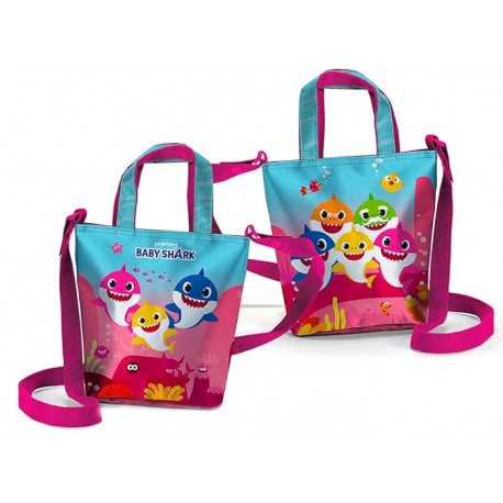 Borsa da Passeggio Shopping Baby Shark Disney in Poliestere Multicolore - Pratica e Divertente!