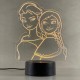  Lampada LED Frozen Disney Personalizzata - Luce Notte Incantevole e Idea Regalo Perfetta per Bambinia- Dimensioni 20 cm
