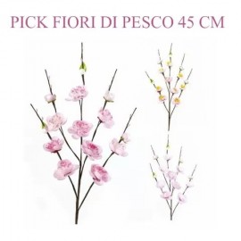 Fiore Artificiale Set 3 pz Ramo di Pesco Grande - Pezzi da 45 cm Decorazioni