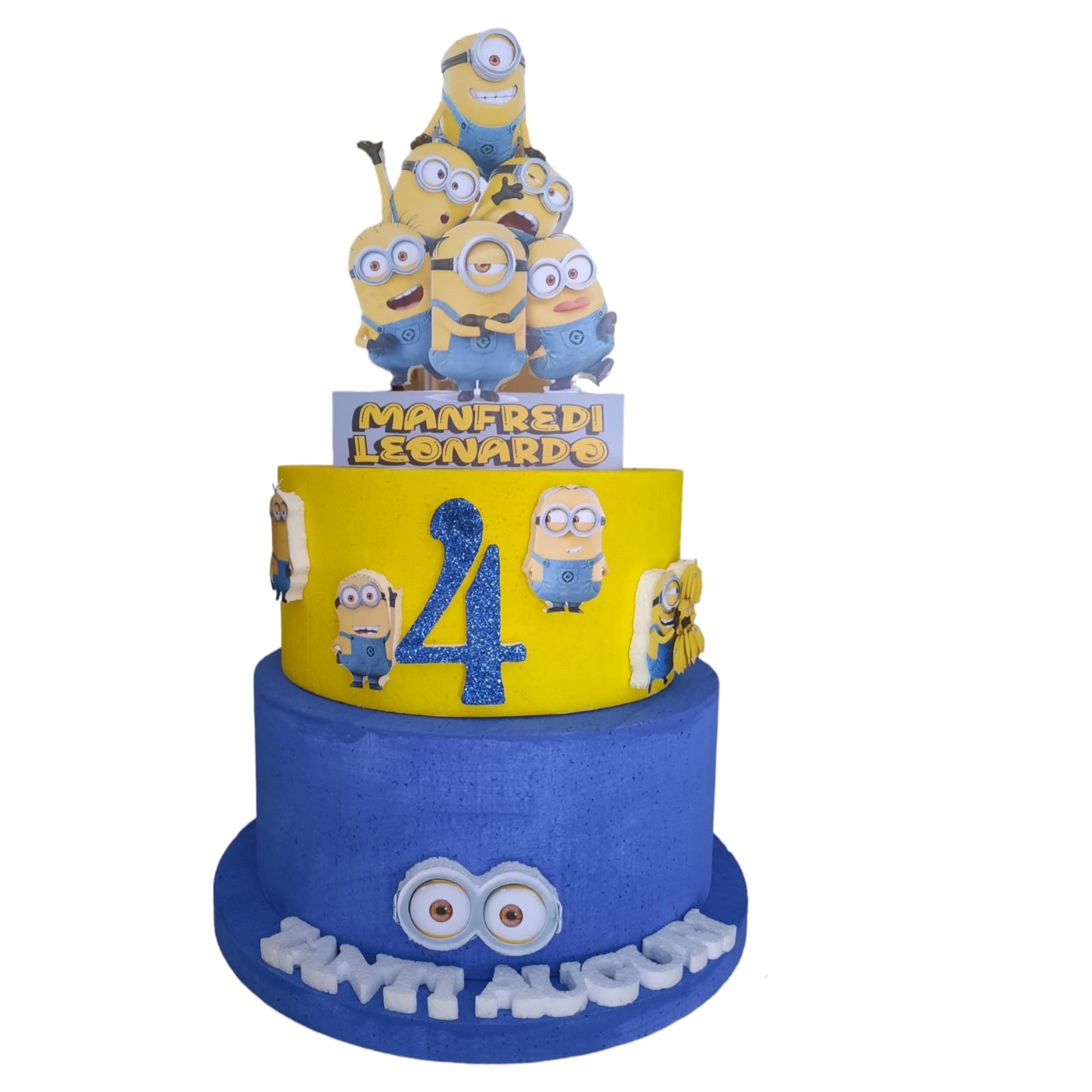 torta-in-polistirolo-minions-personalizzabile-decorazione -unica-per-compleanno