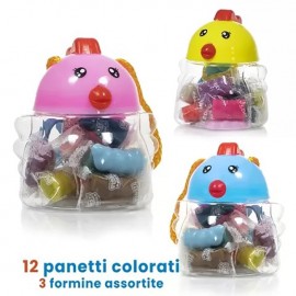 Barattolo di Plastilina Civetta da 150 gr  con 15 pz assortiti di colore +4 formine