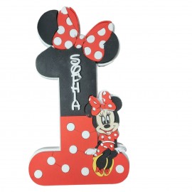 Sagoma in Polistirolo MINNIE ROSSO POIS-DISNEY Bambini Personalizzata Compleanno Festa e Party cm 70