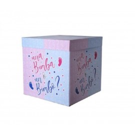 Box Sorpresa per Baby Shower - Scatola Magica Decorata per Bimbo o Bimba - 65x50x50 cm