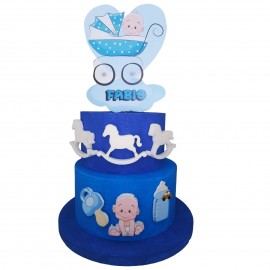 "Torta Scenografica in Polistirolo per Comunione: Decorazione Personalizzabile per Tavola Eventi Bambini"