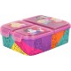Portapranzo Multiscomparto Principesse Disney in PVC - 18 x 13,5 x 5,5 cm, per Scuola e Tempo Libero