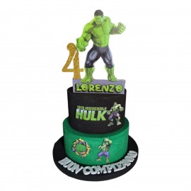 Torta Hulk Marvel in Polistirolo - Personalizzabile con Nome e Numero per Compleanni Indimenticabili