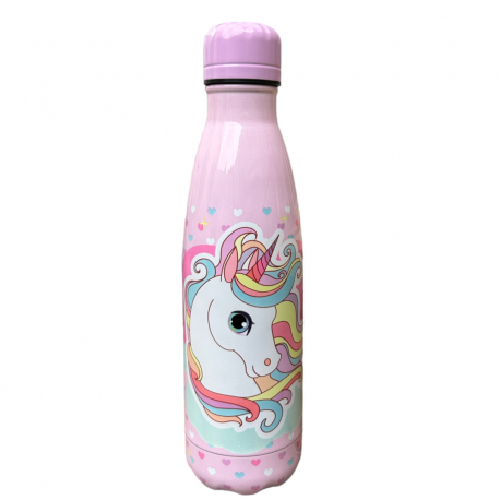 Borraccia Termica Unicorno in Acciaio Inossidabile con Tappo Svitabile - 500 ml