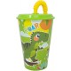 Bicchiere con Cannuccia Dinosauro Roar Disney 430ml - Ideale per Scuola e Tempo Libero dei Bambini