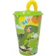 Bicchiere con Cannuccia Dinosauro Roar Disney 430ml - Ideale per Scuola e Tempo Libero dei Bambini