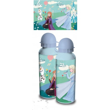 Borraccia in Alluminio Frozen Disney 500ml - Ideale per Scuola e Tempo Libero delle Bambine