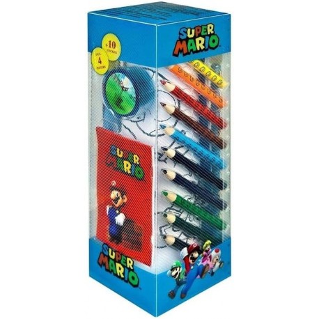 Set Cancelleria Super Mario Bros 35 Pezzi - Nintendo-Scuola e Tempo Libero Bambini