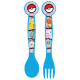 Set 5 Pezzi per Microonde Pokemon (Piatto Piatto + Piatto Fondo + Bicchiere + 2 Posate)