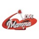 "Centro Tavola Cuore 'I Love Mamma' in Polistirolo - Dimensioni 40x20 cm"