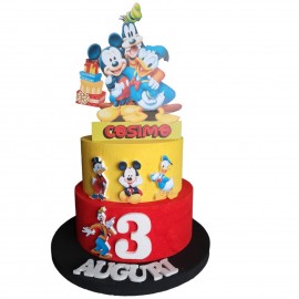 Torta Scenografica in Polistirolo Disney - Decorazione Personalizzabile per Compleanno con Nome e Numero