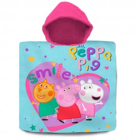 "Poncho Mare Piscina Bambini in Cotone Peppa Pig - 60 x 120 cm, Multicolore"