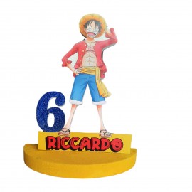 Sagoma Personalizzata in Polistirolo: One Piece Disney - Nome e Età - Decorazione Compleanno Bambini