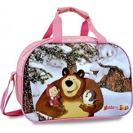 BORSONE MASHA E ORSO BORSA DA VIAGGIO DISNEY PALESTRA BAMBINI CM.38X27X17