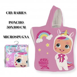 Poncho Mare Piscina CRY BABIES Bambina - Microspugna Multicolore 50 x 100 c