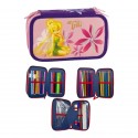 ASTUCCIO SCUOLA PREMIUM TRILLI FAIRIES  DISNEY MULTISCOMPARTO 3 ZIP GIOCHI PREZIOSI