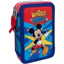 Astuccio Scuola 3D Topolino Mickey Disney 3 Zip Portacolori Pennarelli Giotto