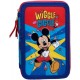 Astuccio Scuola 3D Topolino Mickey Disney 3 Zip Portacolori Pennarelli Giotto