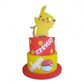  Torta Scenografiche in Polistirolo Personalizzata Pichu - Pokemon Compleanno Bambini