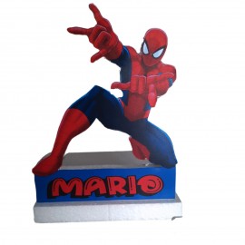 Sagoma Personalizzata Spiderman Marvel per il tuo Tavolo - Decorazione Centrale con Nome Stampato - Polistirolo 45x30 cm