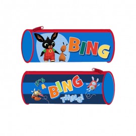 Astuccio Scuola Tombolino Bing Il Coniglietto - Portacolori Cilindrico Premium per Bambini, 22x8x8 cm