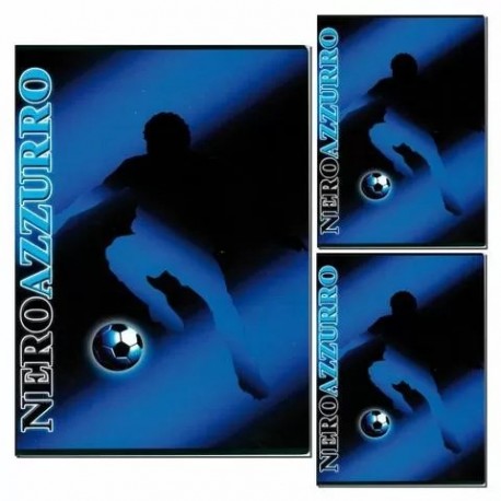 Maxi Quaderno Nero/Azzurro "Per un Vero Tifoso" A4 - Confezione da 10Rigatura C
