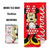 Telo Mare Minnie Disney - Asciugamano in Microcotone 140x70 cm - Accessorio per Mare e Piscina"