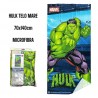 Telo Mare Incredibile Hulk - Asciugamano in Microcotone 140x70 cm - Accessorio per Mare e Piscina Bambini"