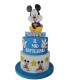"Torta Battesimo Topolino Disney in Polistirolo - Personalizzabile con Nome - Altezza 70 cm, Diametro 45 cm"