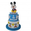 "Torta Battesimo Topolino Disney in Polistirolo - Personalizzabile con Nome - Altezza 70 cm, Diametro 45 cm"