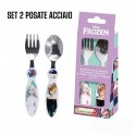 Posate Frozen Disney - Forchetta e Cucchiaio in Acciaio Inossidabile per Bambina